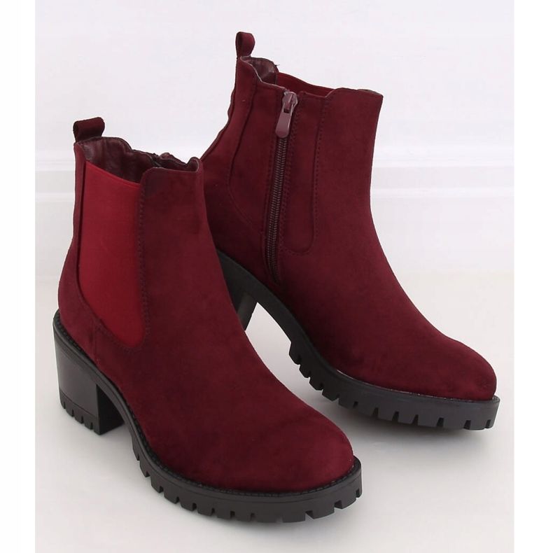 Bottines à talons, bordeaux 4935 Wine Red rouge 1
