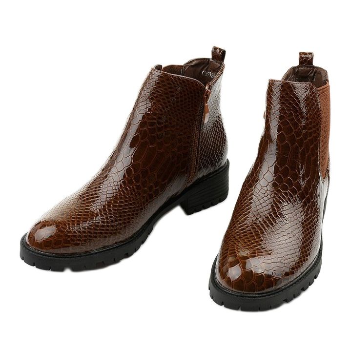 Bottes pour femmes marron de Togros brun 2