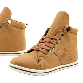 Baskets montantes marron classiques pour femmes BK-08 brun 1 Baskets montantes marron classiques pour femmes BK-08 brun 1
