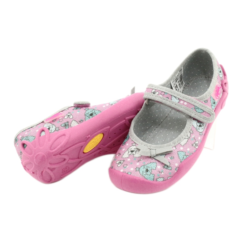 Chaussures enfant Befado 114X413 rose argent gris 4