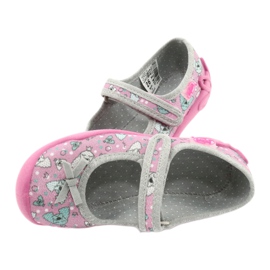 Chaussures enfant Befado 114X413 rose argent gris 5