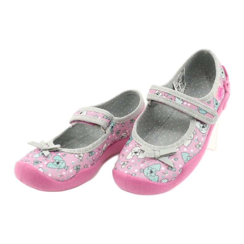 Chaussures enfant Befado 114X413 rose argent gris 3