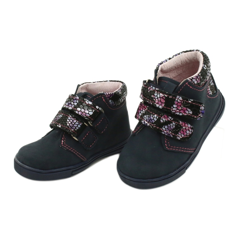 Bottines Velcro papillon Mazurek 341 bleu marine 2