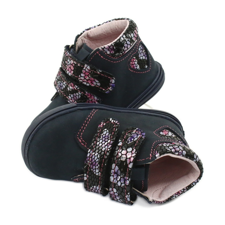 Bottines Velcro papillon Mazurek 341 bleu marine 4