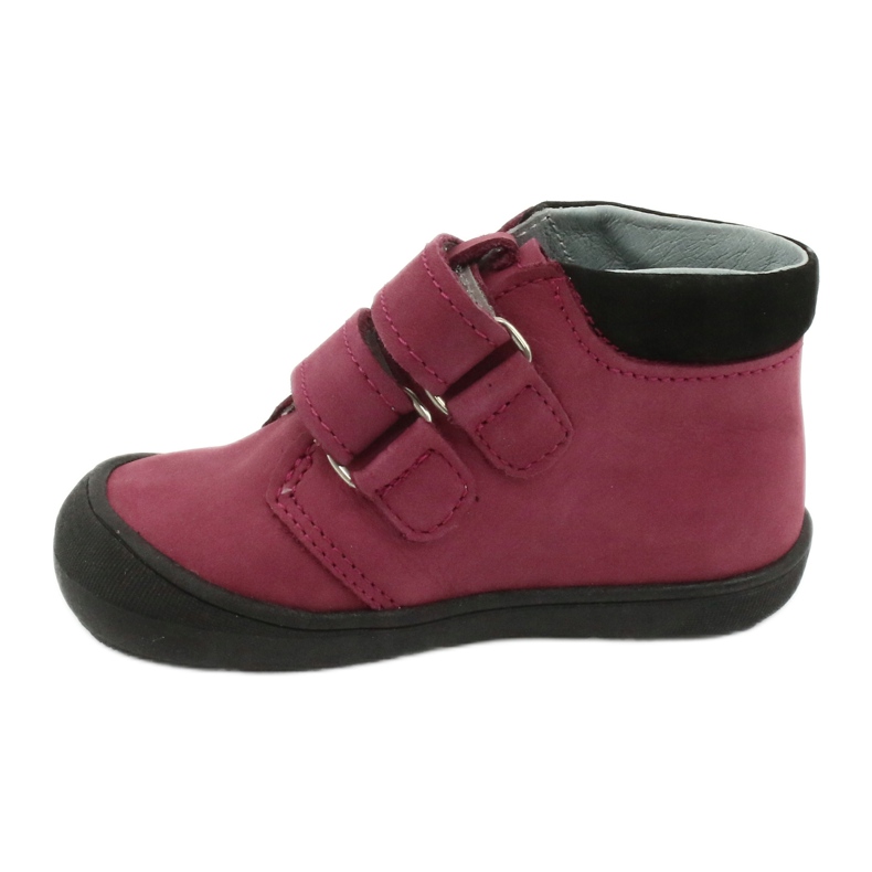 Chaussures Velcro coeur Mazurek 1341 bordeaux / noir rouge 1