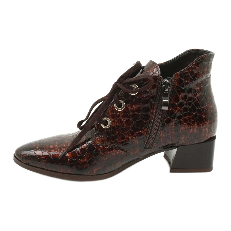 Gamis Boots serpent laquées 4055 brun 1