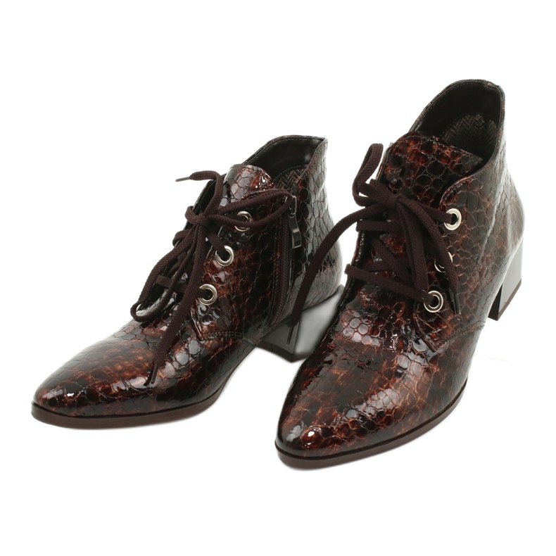Gamis Boots serpent laquées 4055 brun 2
