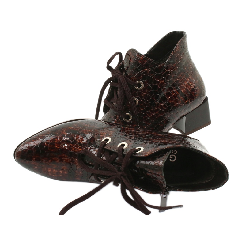 Gamis Boots serpent laquées 4055 brun 4