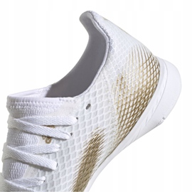 Chaussures de football Adidas X Ghosted.3 In Jr EG8225 gris / argent, blanc, or blanche 1