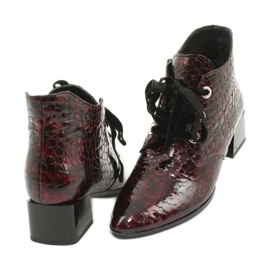 Gamis Boots serpent laquées 4055 le noir rouge 3