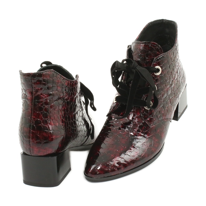 Gamis Boots serpent laquées 4055 noir rouge 3