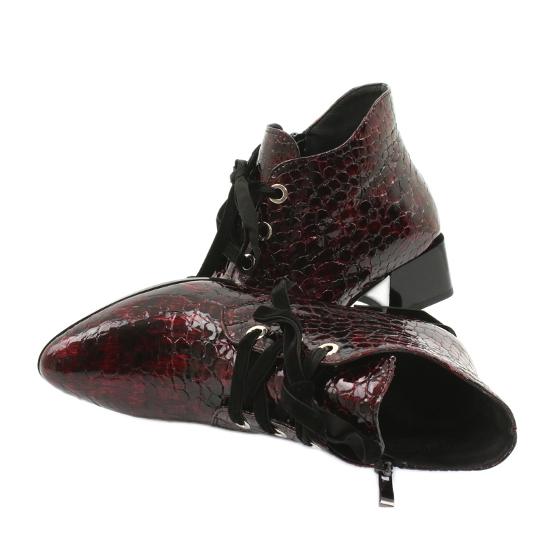 Gamis Boots serpent laquées 4055 noir rouge 4