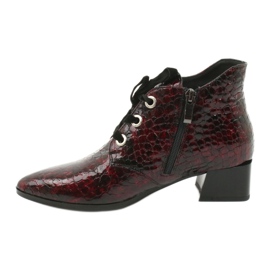 Gamis Boots serpent laquées 4055 le noir rouge 1