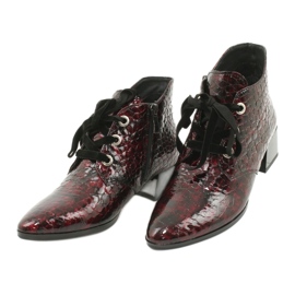 Gamis Boots serpent laquées 4055 le noir rouge 2