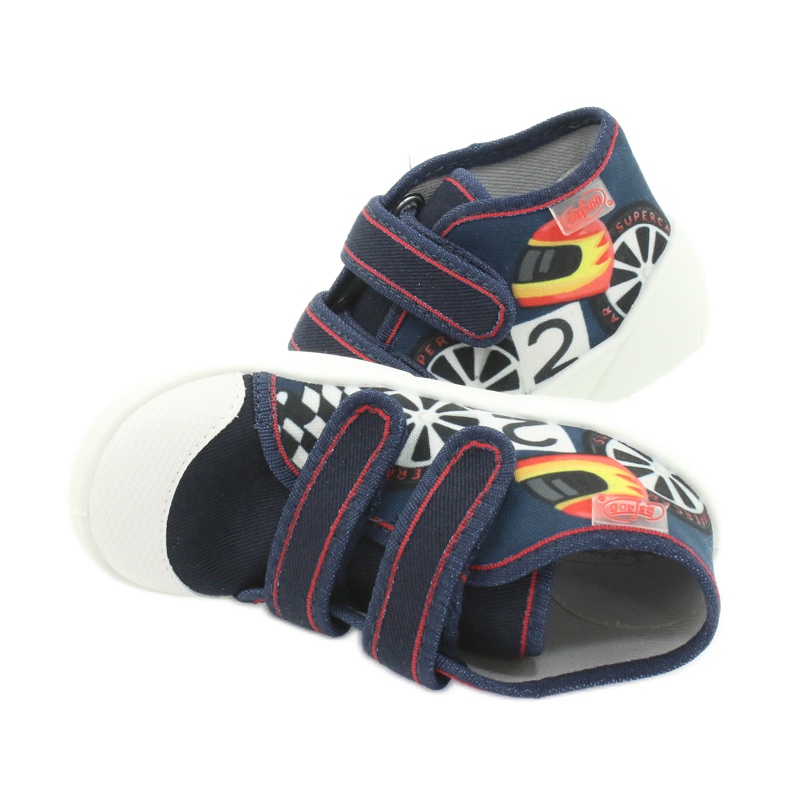 Chaussures enfant Befado orange 212P061 blanc rouge bleu marine 4