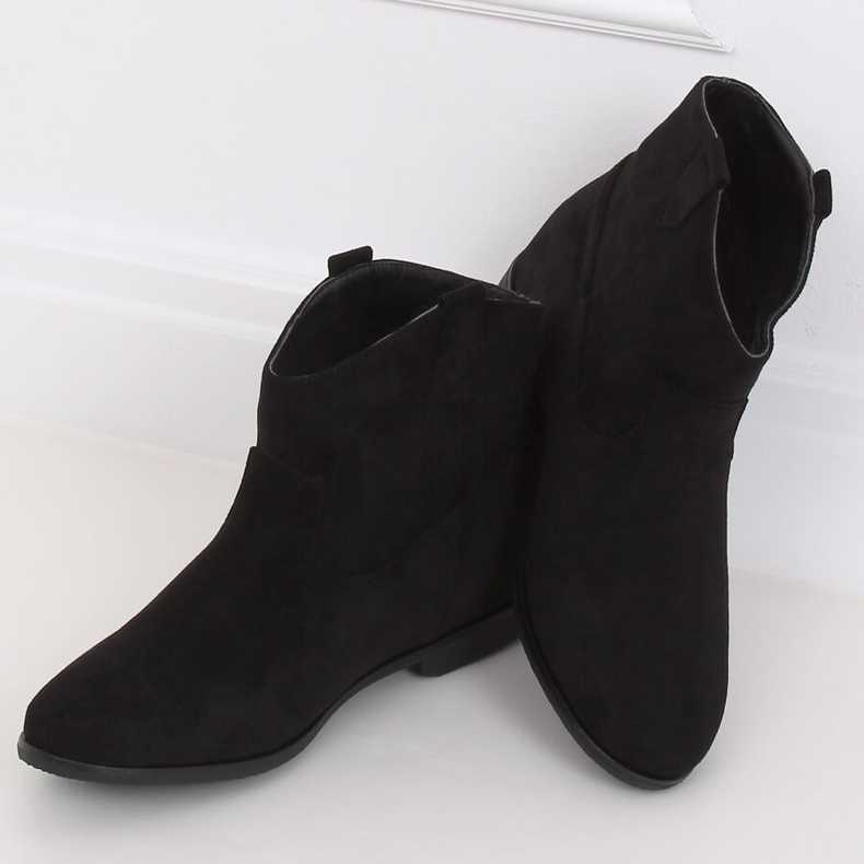 Noir TX-1876 Bottes de cowboy plates noires le noir 2