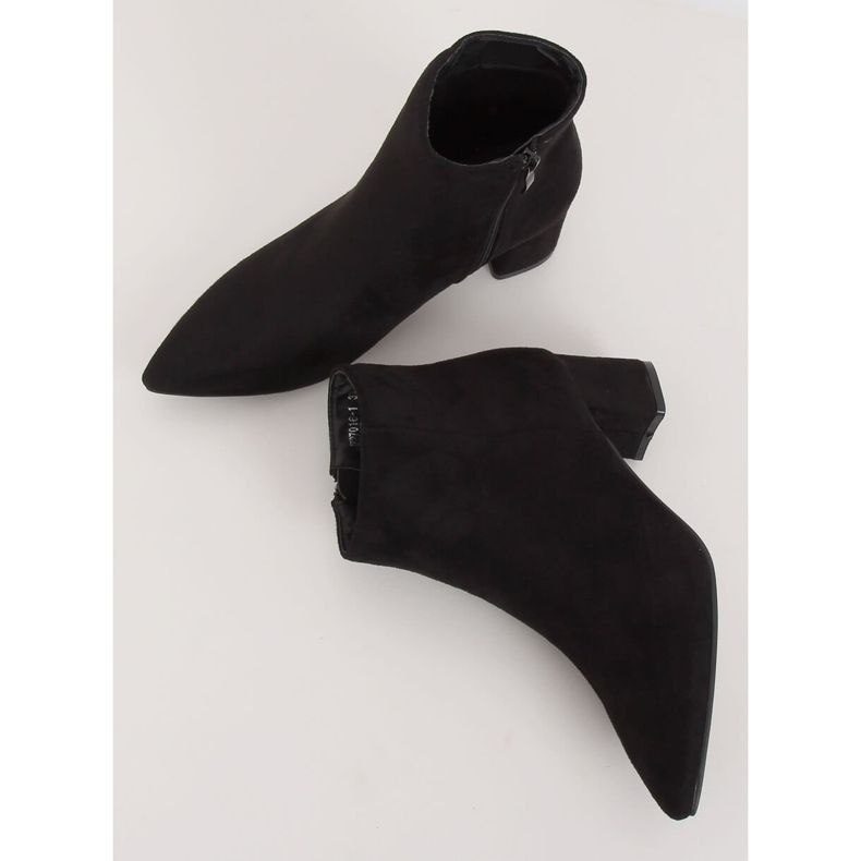 Bottines noires à talons bas W27016 Noir 1