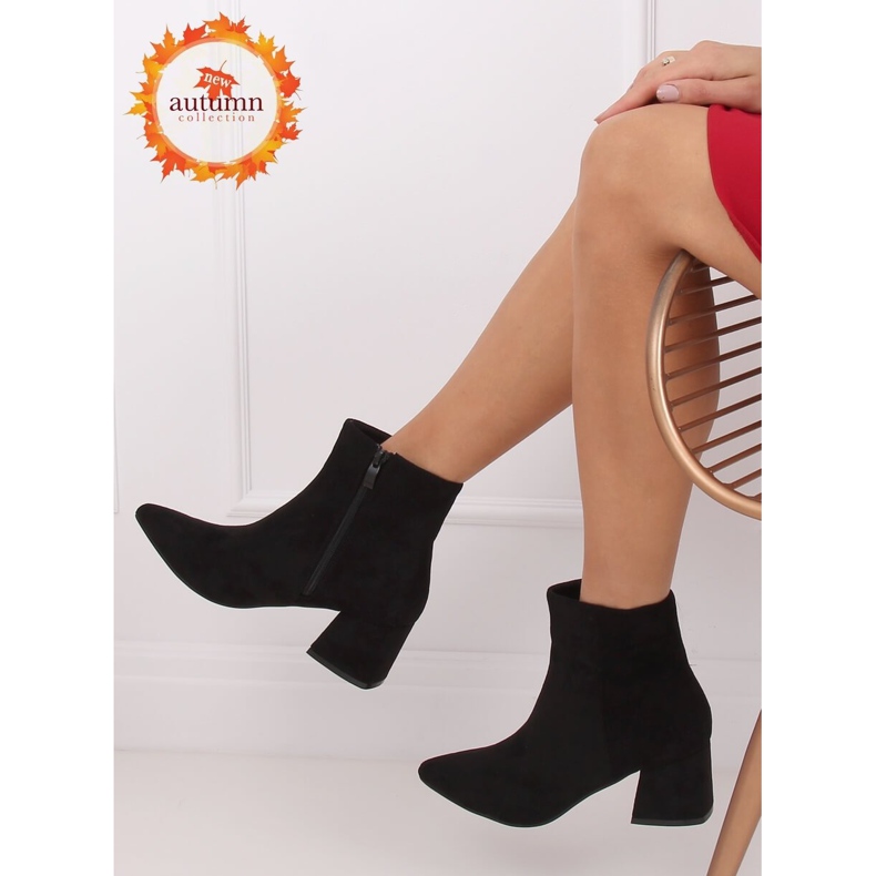 Bottines noires à talons bas 2C4AX653-1 Noir 1