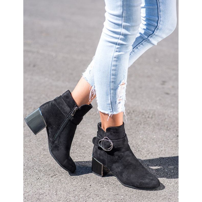 Goodin Bottes avec boucle décorative le noir 1