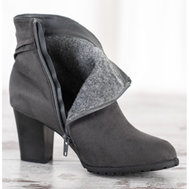 Goodin Bottes grises avec une ceinture décorative 1