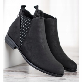 Goodin Bottes à talons plats le noir 1