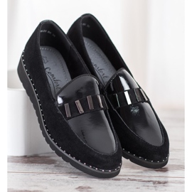Filippo Chaussures en cuir à la mode le noir 1