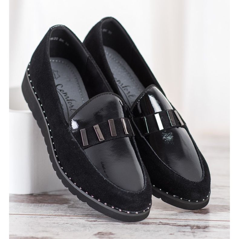 Filippo Chaussures en cuir à la mode noir 1