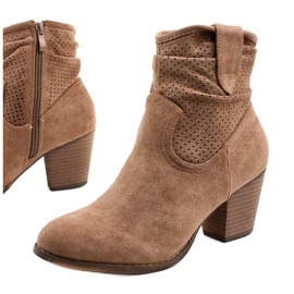 Bottines en daim kaki sur le montant Delalise 1