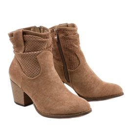 Bottines en daim kaki sur le montant Delalise 3