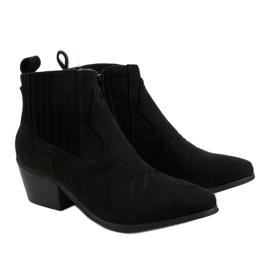 Bottines noires avec broderie Thosiphae le noir 2
