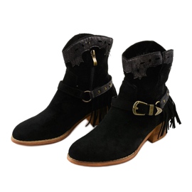 Bottines en daim noir avec une étoile Générationnelle le noir 2