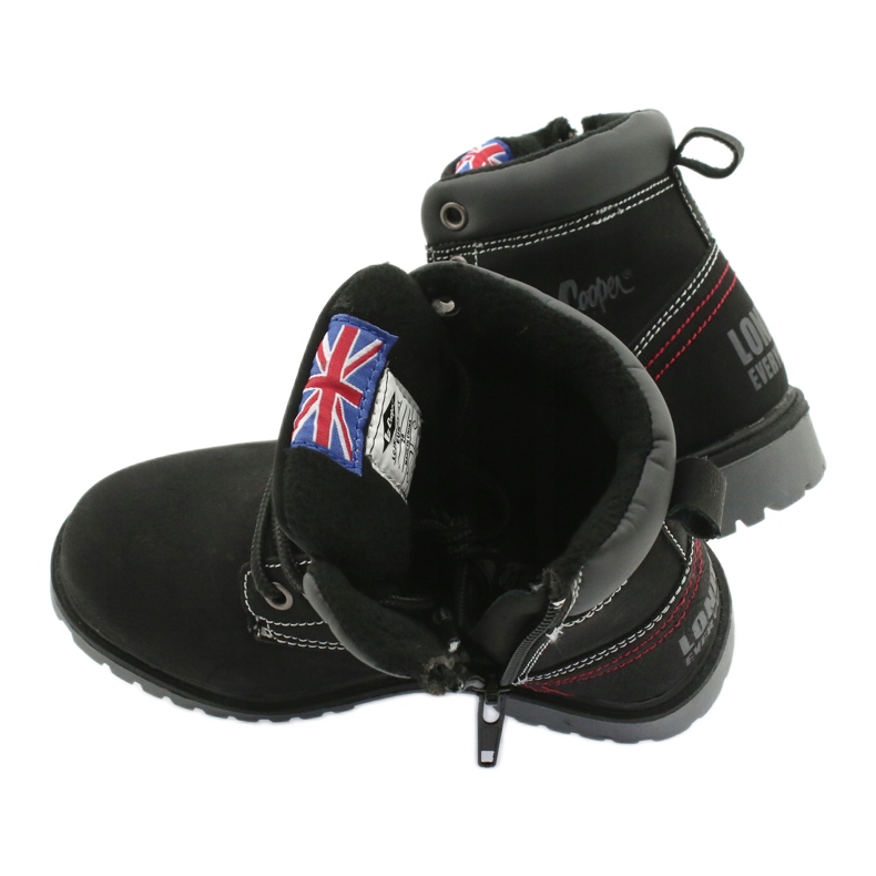 Les trappeurs pour enfants attachés à une fermeture éclair de Black Lee Cooper noir 4