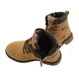 Lee Cooper KID CAMEL Trappeurs attachés avec une fermeture éclair jaune 4