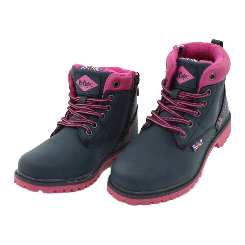 Lee Cooper Les trappeurs pour enfants sur un curseur bleu marine 2