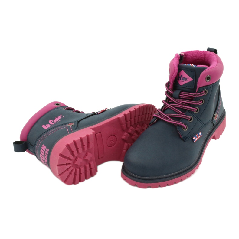 Lee Cooper Les trappeurs pour enfants sur un curseur bleu marine 3