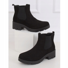 Bottines Chelsea noires à semelles épaisses 9996-8 Noir le noir 1