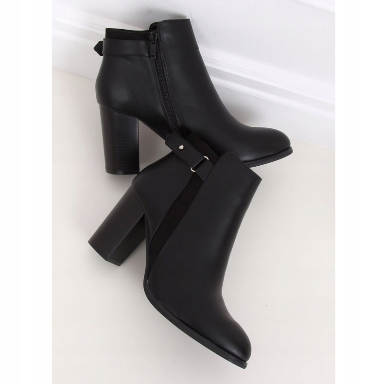 Bottines classiques noires à talons 688-A23 Noir le noir 1