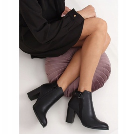 Bottines classiques noires à talons 688-A23 Noir le noir 3