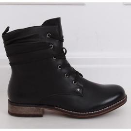 Bottes noires à lacets bottes noires PG08 Noir 2