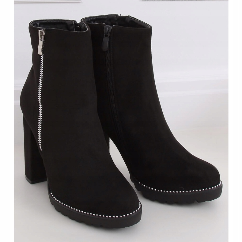 Bottines noires à talons BM287 Noir 1