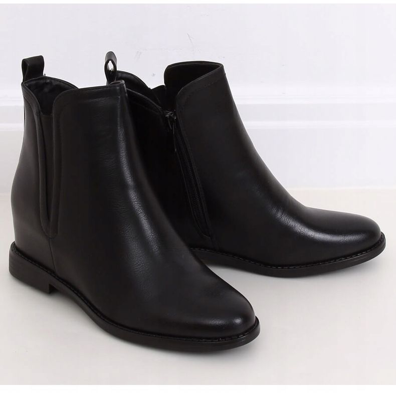 Bottines Chelsea noires à talons cachés 0-361 Noir 1