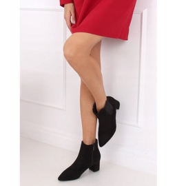Bottines noires à talons bas W27012 Noir le noir 1