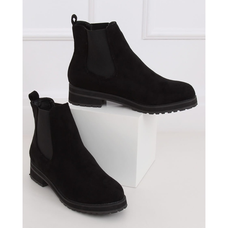 Bottines Chelsea noires pour femme noir F-3799 Noir le noir 2