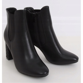 Bottines noires à talons K-9990 Noir 1