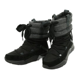 Bottes de neige Big Star Sport sur fourrure GG274628 le noir gris 2