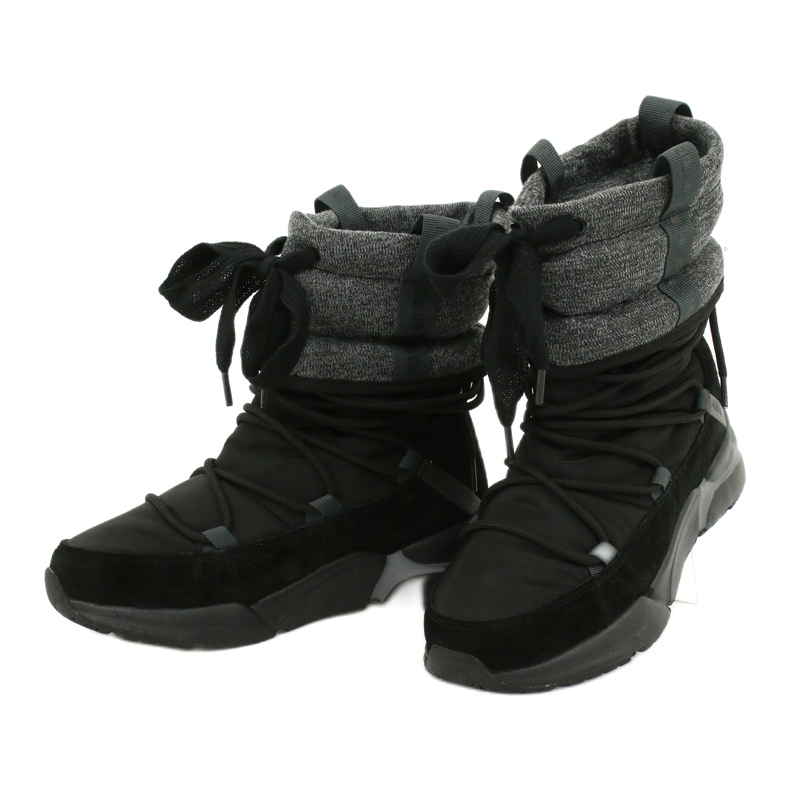Bottes de neige Big Star Sport sur fourrure GG274628 le noir gris 2