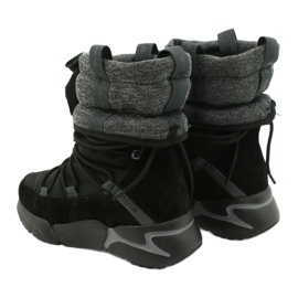 Bottes de neige Big Star Sport sur fourrure GG274628 le noir gris 3