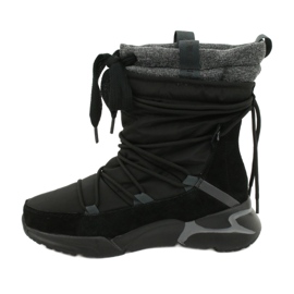 Bottes de neige Big Star Sport sur fourrure GG274628 noir gris 1