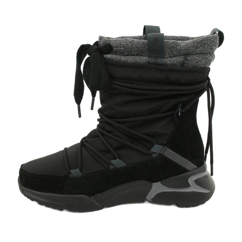 Bottes de neige Big Star Sport sur fourrure GG274628 noir gris 1