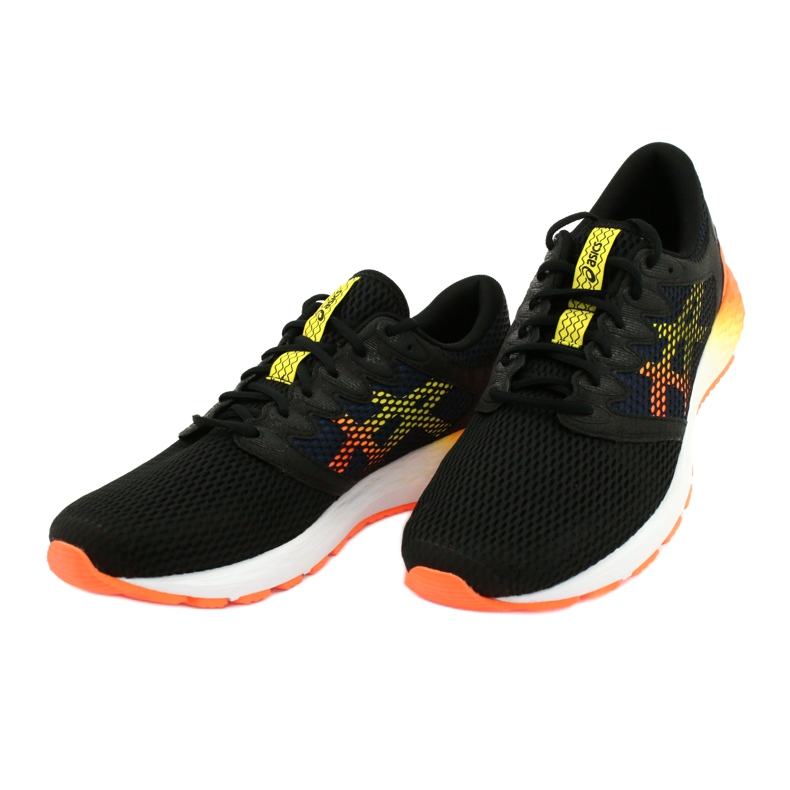 Chaussures de course Asics RoadHawk Ff 2 M 1011A136-005 le noir bleu marin orange jaune 2